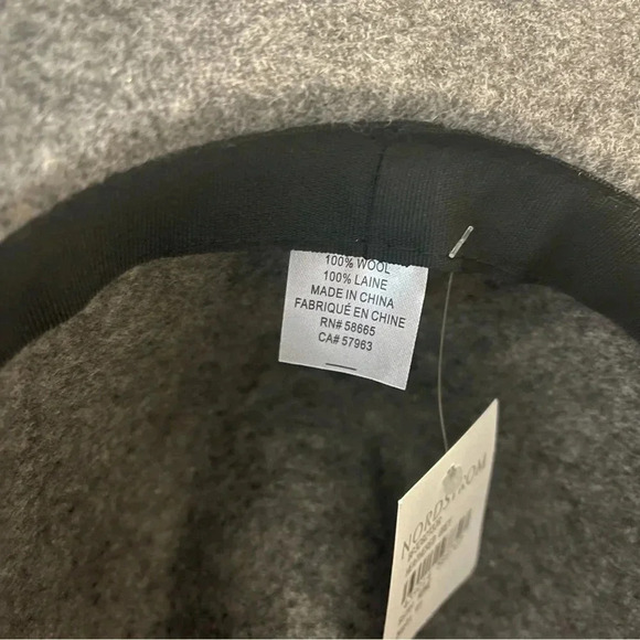 NWT Nordstrom Wool Gray Hat - Picture 4 of 6